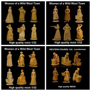 FIERDAN Toy Soldiers Women of Wild West Town (juego de 4) escala 1:32 - Imagen 1 de 1