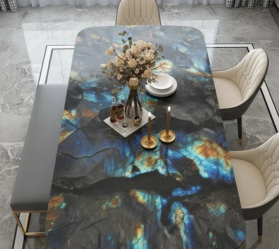 Labradorite Stone Countertop | Kitchen Slab | Dining Table Top Natural Gemstone - Image 1 of 4