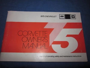 1975 CORVETTE OWNERS MANUAL OWNER'S ORIGINAL NOS (B) - Picture 1 of 1