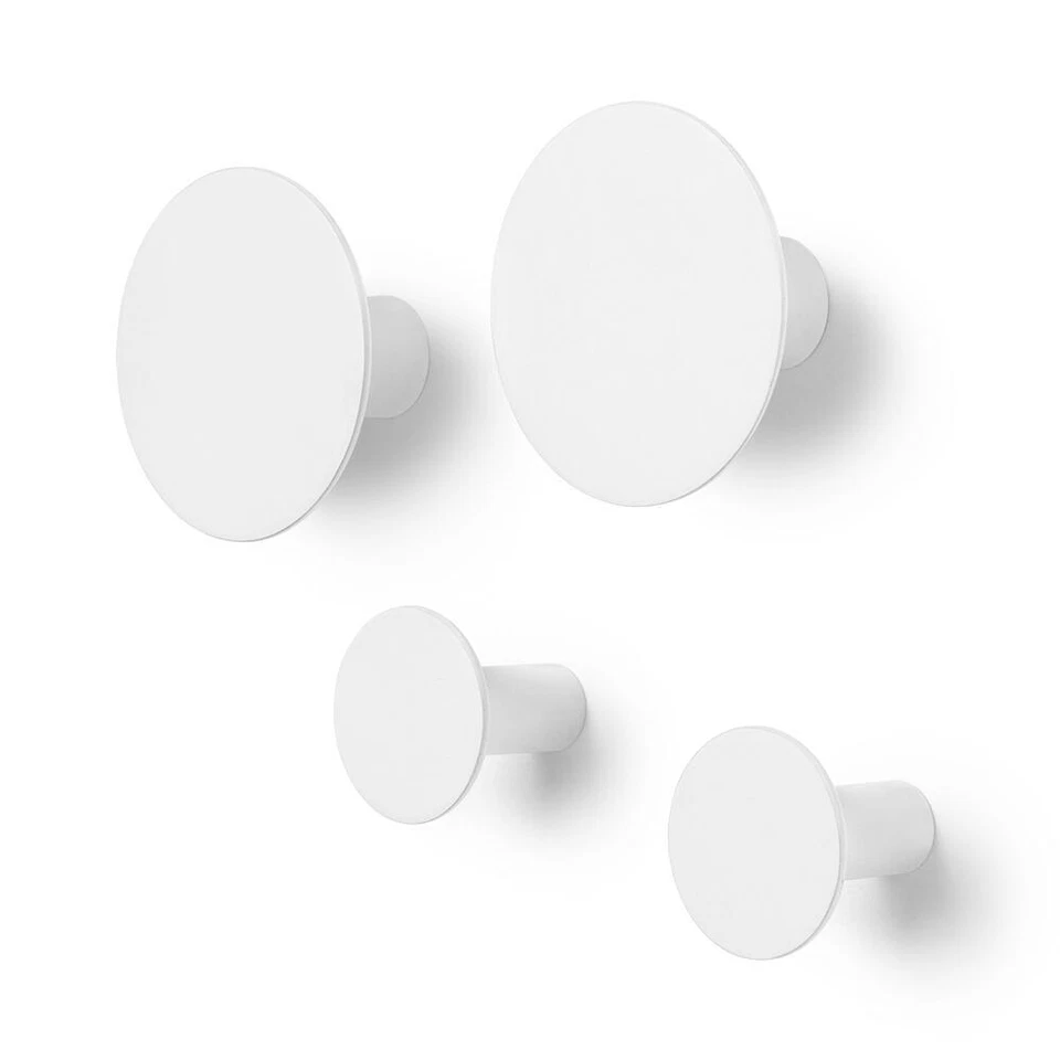 Blomus PONTO Set 4 ganchos de pared, ganchos, ganchos de armario, polystone, lily white Foto 1 de 1