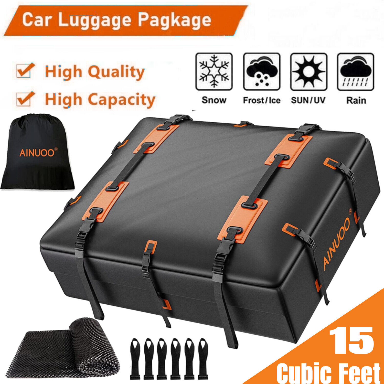 Waterproof Car Roof Top Rack Cargo Bag 