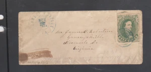 Confederate States Scott #1 w/4 margin Cover Charlottesville Va. Nov. Nov. 1864 - Picture 1 of 2