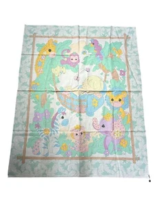 Precious Moments Fabric Panel Sleeping Baby Jungle Zoo Quilt Vtg Coordinating - Picture 1 of 6