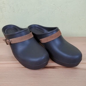 Crocs Sarah Slide Brown Enclose Toe Open Back Clogs Heel Classic Women Size 7 - Picture 1 of 9