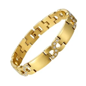 Stainless Steel Gold Plated Fashion Bracelets Gift for Girls Bracelet for Women - Picture 1 of 6