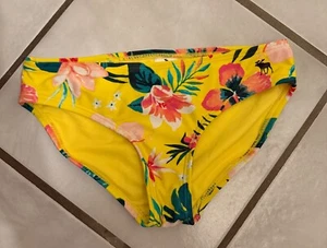 Abercrombie Fitch Kids Girls Size 11/12 Bikini Bottoms Yellow Floral Excellent - Picture 1 of 6