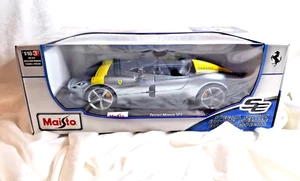 Maisto Quality 1/18 Die-cast Ferrari Monza SP1 Silver Special Edition Supercar.  - Picture 1 of 8