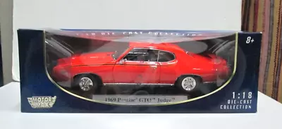 Motor Max 1969 Pontiac GTO Judge Red, 1:18 Die-Cast Collection 73133 rare - Image 1 of 4
