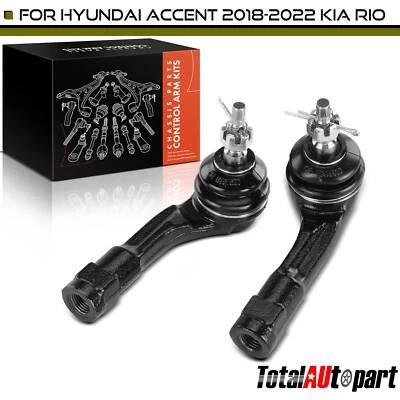 Kit de extremo de barra de amarre de 2 piezas para Hyundai Accent 2018-2022 Kia Rio 2018-2023 exterior delantero Foto 1 de 4