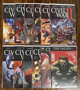 MARVEL COMICS CIVIL WAR II 12 ISSUE LOT! #0-#8, FCB DAY, THE OATH #1 & FALLEN #1 - Picture 1 of 13