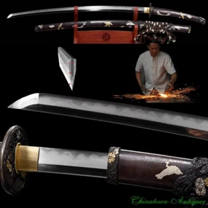 Kobuse w Clay Tempered Japanese Katana Samurai Tachi Sword Sharp Blade #1198 - Picture 1 of 24