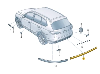 VOLKSWAGEN TOUAREG CR7 RADIATOR AIR DIVERTER 760117336B 2018 NO 🇺🇸 DUTIES - Image 1 of 4