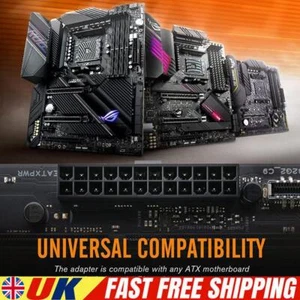 ATX 24 Pin 90 Degree Adapter with 5V 3 Pin ARGB 24 Pin Female To Male Connector - Afbeelding 1 van 7