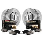 Koe4531 Powerstop Brake Disc And Pad Kits 4-Wheel Set Front & Rear For Toyota