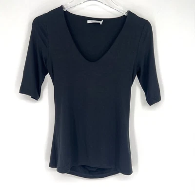 T Alexander Wang Top Womens S Tee Cut Out Back Short Sleeve Classic Basic Staple - Image 1 of 4