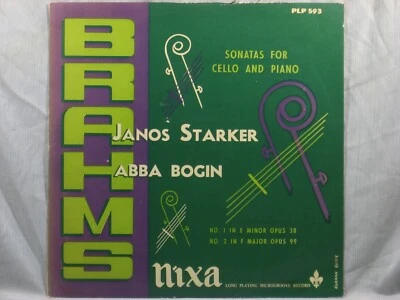 Brahms - Sonatas for Cello & Piano Nos. 1 & 2 - Starker, Bogin - Nixa PLP 593 - Image 1 of 4