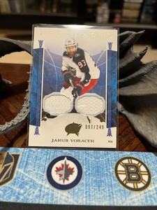 2022-23 UPPER DECK ARTIFACTS GOLD DUAL RELIC JAKUB VORACEK #097/249 COLUMBUS #46