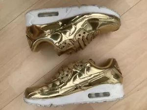 Nike Air Max 90 metallic gold trainers Size 3 1/2. (36.6) - Picture 1 of 6