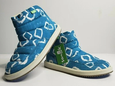 NUEVO CON ETIQUETAS SANUK Talla 5 Para Mujer "Puff n Chill" Azul Sin Cordones Botines Zapatos Nuevos  Foto 1 de 4
