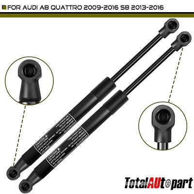 2x Soportes de elevación Amortiguador Puntales para Audi A8 Quattro 2009-2016 S8 13-16 Maletero trasero Foto 1 de 4