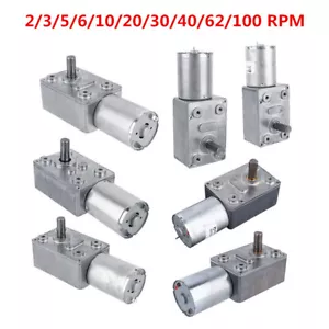 12V DC Worm Reversible High Torque Geared Motor 2/3/5/6/10/20/30/40/62/100 RPM - Picture 1 of 12