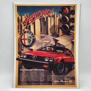 Alfa Romeo GTV-6 Alfissimo 1984 Magazine Print Ad - Picture 1 of 1