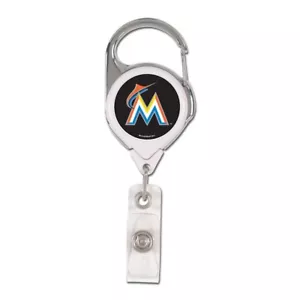 MIAMI MARLINS PREMIUM METAL RETRACTABLE ID BADGE HOLDER KEY CHAIN WINCRAFT - Picture 1 of 1