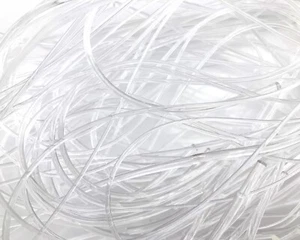50g Clear vitrigraph stringers, Bullseye Glass 90coe, for glass fusing - Picture 1 of 4