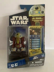 Star Wars Clone Wars Galactic Battle Figure R7-A7 CW 43 Carded droid Vintage - Picture 1 of 4