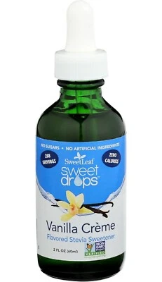 2 x SweetLeaf Sweet Drops Liquid Stevia Sweetener, Vanilla Creme, 2 Fl Ounce