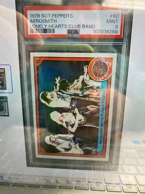 AEROSMITH ROOKIE CARD----1978 Donruss Sgt. Peppers Lonely Hearts Club PSA 9 Mint - Image 1 of 2