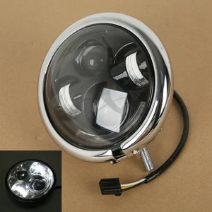 Motor 5-3/4" Daymaker Hid LED Lamp Headlight For Harley Sportster XL883 XL1200 - Imagen 1 de 5