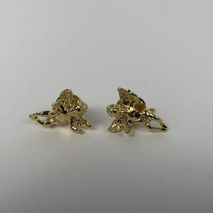 Vintage Signed Kirk's Folly Pair Of Gold Tone Lapel Pin Brooch Angel 1" - 2 Pins - Picture 1 of 6
