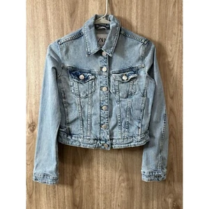 Zara Women’s XS Classic Denim Jean Jacket with Pockets - Picture 1 of 5