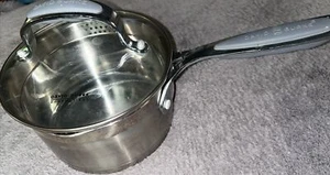 David Burke Gourmet Pro Heavy Stainless 1.75 Qt Sauce Pan Heavy Commercial Grsde - Picture 1 of 6