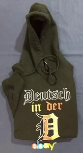 GILDAN DEUTSCH IN DER D LOGO Hoodie Herren BAUMWOLLMISCHUNG Pullover SCHWARZ Gr. M EUC! - Bild 1 von 4