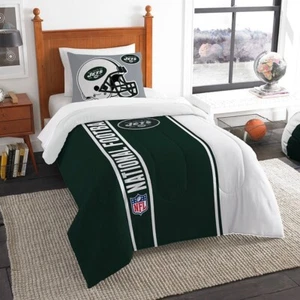Northwest NFL New York Jets Sham & Twin Comforter Bedding Set - Picture 1 of 2