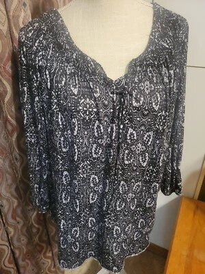 Blusa para mujer negra descolorida Glory XL talla 20 Foto 1 de 3