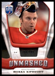 2009-10 Upper Deck Be A Player Goalies Unmasked Miikka Kiprusoff /499 #GU22