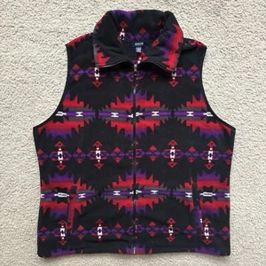 Chaps Sport Damen 2X Western Aztec Southwest Fleece Zip Weste Weihnachten Taschen - Bild 1 von 10