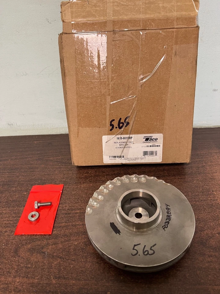 NEW TACO 1615-001SRP REPLACEMENT STAINLESS STEEL IMPELLER 5.65 S4 - Image 1 of 4