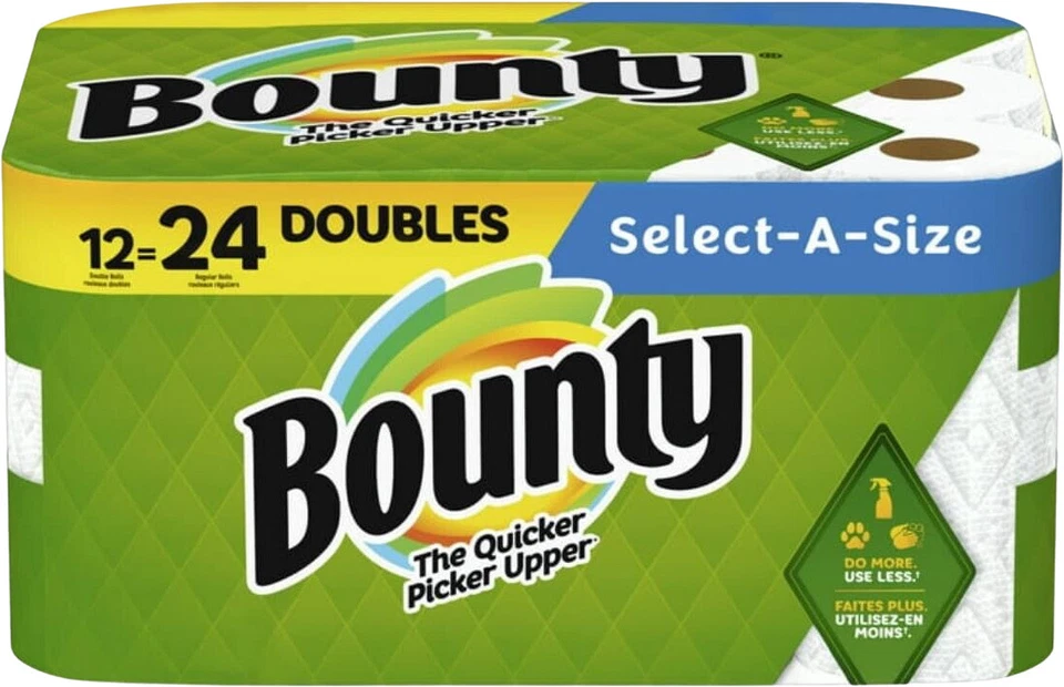 Bounty Select-a-Size Paper Towels - 12 Rolls, White