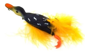 Duck Topwater Fishing Lure Floating Artificial Bait Plopping and Splashing Feet - Picture 1 of 11