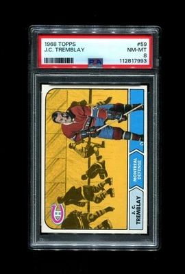 1968 J.C. TREMBLAY TOPPS #59 CANADIENS PSA 8 - Image 1 of 2