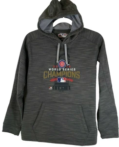 Chicago Cubs 2016 World Series Champions Majestic ThermA Base Hoodie M - Picture 1 of 7