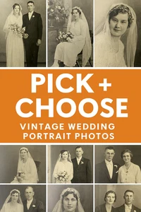 Lote de fotos de boda vintage ~ Elige y elige vieja foto de novio en blanco y negro - Imagen 1 de 42