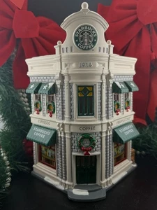 Dept 56 Starbucks Coffee Snow Village 54859 1995 beleuchtetes Haus MIB mit Etikett - Bild 1 von 10