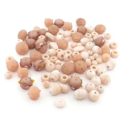 Lampworkperlen Mix Nude 100g Glas Handgemacht DIY - Bild 1 von 4