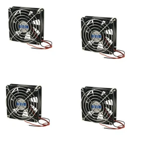 4X Schwarz Plastikgehaeuse DC 24V CPU Ventilador de refrigeración con dedos metálicos 9876 - Imagen 1 de 1