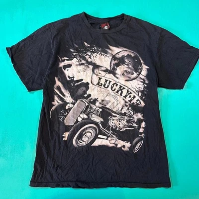 Camiseta gráfica Y2K Lucky 13 años 2000 estilo grunge lucky 13 camiseta gráfica Foto 1 de 4